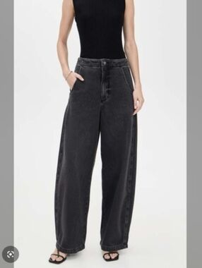 pistola Black Wide-Leg High Rise Jeans